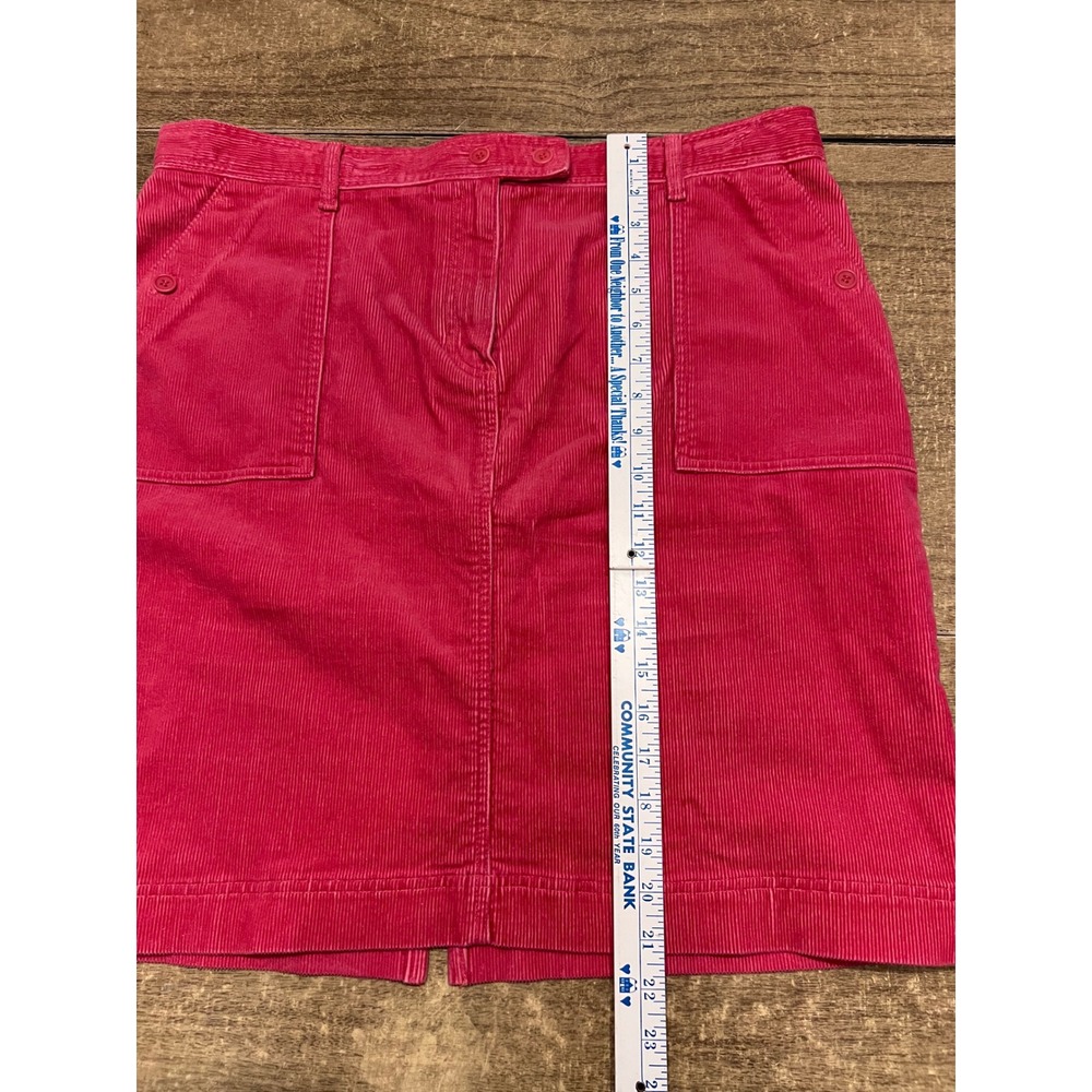 Women's Jones New York Sport Coral Corduroy Skirt W Pockets Stretch SZ 16 Y2K - Picture 5 of 7